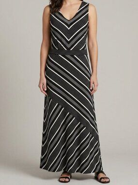 Michel Studio Striped Maxi Dress